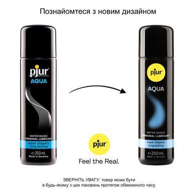 Лубрикант на водній основі pjur Aqua 250 мл, ефект оксамитової шкіри без прилипання PJ10350 фото