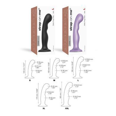 Насадка для страпона Strap-On-Me Dildo Plug P&G Lilas Metallic XXL SO9008 фото
