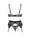 Комплект Obsessive Chemeris 3-pcs set M/L, стрінги, пояс для панчіх, бюстгальтер SO9768 фото 4