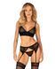 Комплект Obsessive Chemeris 3-pcs set M/L, стрінги, пояс для панчіх, бюстгальтер SO9768 фото 1