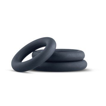 Набір ерекційних кілець Boners 3-Piece Cock Ring Set - Grey SO8844 фото