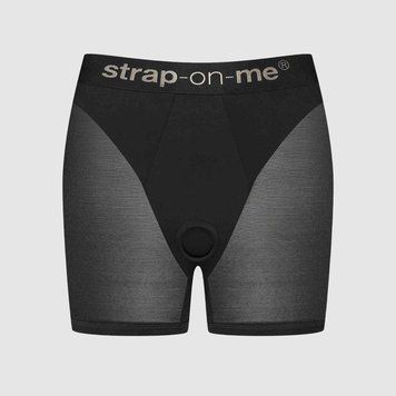Шорти з фіксацією ділдо Strap-On-Me Harness Lingerie Halo - XS - Black SX3508 фото