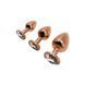 Металева анальна пробка Wooomy Tralalo Rose Gold Metal Plug Size M, діаметр 3,4 см, довжина 8 см SO7428 фото 4