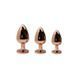 Металева анальна пробка Wooomy Tralalo Rose Gold Metal Plug Size M, діаметр 3,4 см, довжина 8 см SO7428 фото 3