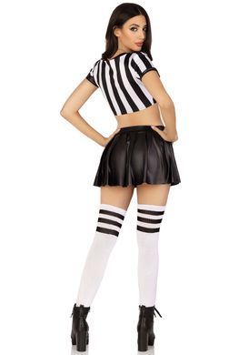 Костюм рефері Leg Avenue Time Out Referee S, кроп-топ спідниця свисток SO9191 фото