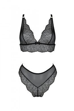 Комплект Passion AMBERLY SET black, L/XL, бралет і трусики бразиліана SX0464 фото