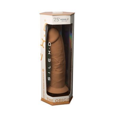 Фалоімітатор SilexD Henry Caramel (MODEL 2 size 7.5in), двошаровий, силікон + Silexpan, діаметр 4,8 см SX3434 фото