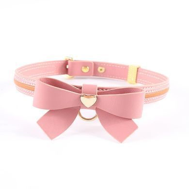 Повідець LOCKINK SEVANDA Love Heart Butterfly Leather Collar Set - Pink SX0864 фото