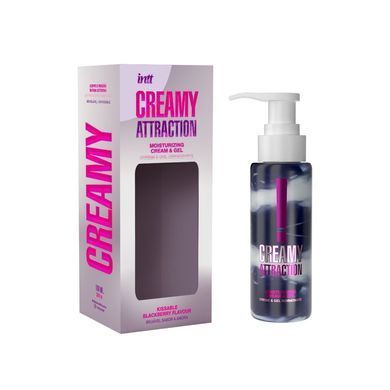 Зволожувальний крем-гель 2в1 Intt Creamy Attraction Blackberry 100мл для всього тіла, смак ожини SX2658 фото