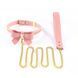 Повідець LOCKINK SEVANDA Love Heart Butterfly Leather Collar Set - Pink SX0864 фото 1