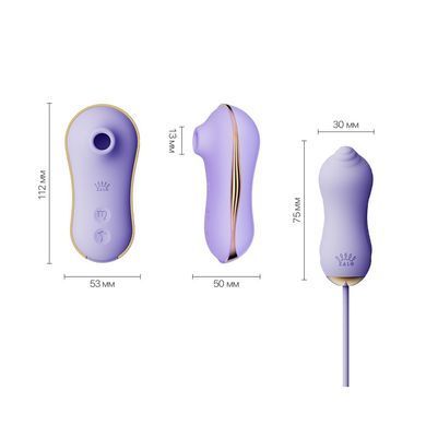 Набір 2в1 Zalo &mdash; UNICORN Violet, віброяйце + вакуумний стимулятор SO6685 фото