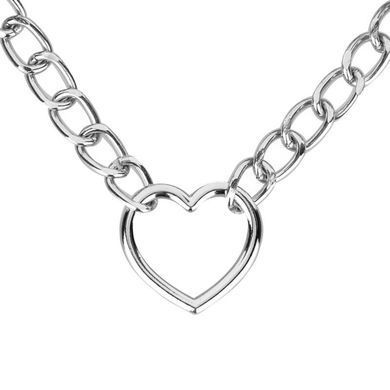 Нашийник з повідцем Bedroom Fantasies: Collar with Chain - Silver SX2207 фото