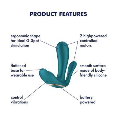 Подвійний вібратор у трусики Satisfyer Top Secret+ Battery Series SX3841 фото