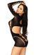 Безшовна мінісукня Leg Avenue Long sleeve cut out mini dress One size Black SO8570 фото 3