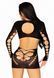 Безшовна мінісукня Leg Avenue Long sleeve cut out mini dress One size Black SO8570 фото 2
