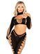 Комплект Leg Avenue Seamless Cut-Out Crop Top and Legging One Size Black SX2772 фото 1
