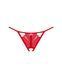Трусики з доступом Obsessive Ingridia crotchless thong XL/2XL, червоні SO9045 фото 3