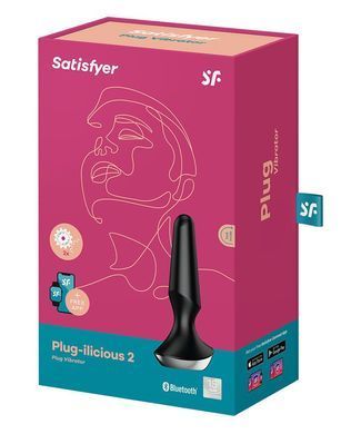 Анальна смарт-вібропробка Satisfyer Plug-ilicious 2 Black SO5444 фото
