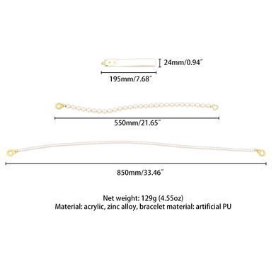 Перлинний нашийник з повідцем та наручниками LOCKINK Pearl Bondage & Restraint Set SX0908 фото