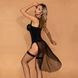 Корсет з пажами та шлейфом JSY &laquo;Лукава Луїза&raquo; One Size, Black, мереживо, шнурівка, стрінги, панчохи SO8335 фото 5