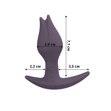 Анальна пробка Fun Factory BOOTIE FEM, фіолетова, у вигляді бутона, діаметр 2,9 см, тонкий обмежувач SX1001 фото