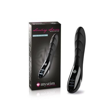 Вібратор з електростимуляцією Mystim Sizzling Simon eStim Black, міостимулятор SO3473 фото