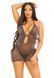 Сукня Leg Avenue Lurex Rhinestone Keyhole Halter Dress One Size Black/Silver SX2769 фото 1