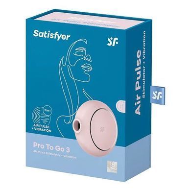 Вакуумний стимулятор із вібрацією Satisfyer Pro To Go 3 Rose SO6988 фото