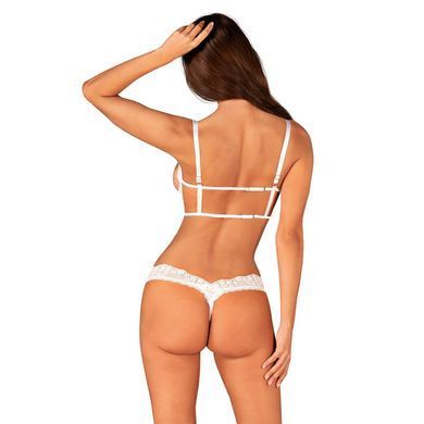 Еротичний комплект Obsessive Heavenlly 2-pcs cupless set XL/2XL, відкриті груди, з доступом SO8177 фото