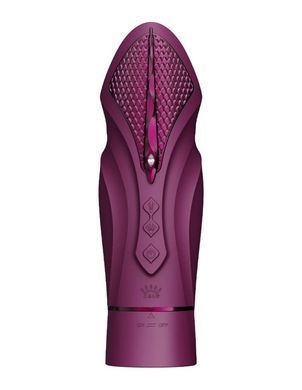 Компактна смарт секс-машина Zalo &ndash; Sesh Velvet Purple, 2 насадки, пульт ДК, кристал Swarovski SO9555 фото