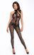 Бодістокінг Noir Handmade F315 Ego flocked mesh halter catsuit - XXL SX0331 фото 1