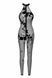 Бодістокінг Noir Handmade F315 Ego flocked mesh halter catsuit - XXL SX0331 фото 5