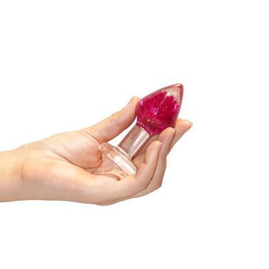 Розкішна анальна пробка Loviss Gomphrena Globosa Anal Plug зі справжнім амарантом усередині SX3988 фото