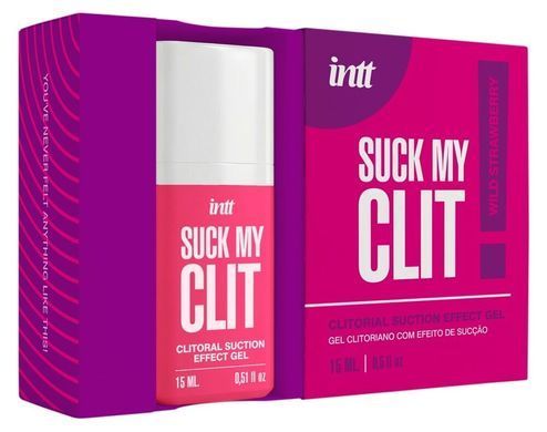 Смоктайзер для клітора Intt Suck My Clit Wild Strawberry (15 мл), полуниця, гель з ефектом посмоктування SX4002 фото