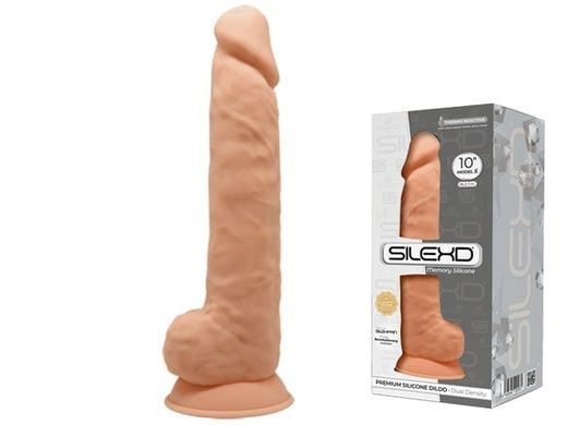 Фалоімітатор реалістичний SilexD Arnold Flesh (MODEL 5 size 10in), двошаровий, силікон+Silexpan, діа SO5969 фото