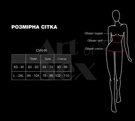 Сексуальна лакована сукня на шнурівці Art of Sex - Ginger чорна L-2XL SX2369 фото