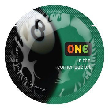 Презерватив ONE Color Sensations - ONE is the corner pocket (Black) 1 шт SX0764 фото
