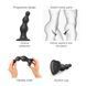 Насадка для страпона Strap-On-Me Dildo Plug Beads Black S SO8982 фото 3