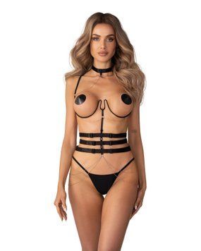 Портупея Obsessive Premisis Black harness S/M/L SX3117 фото