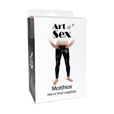 Лаковані чоловічі легінси Art of Sex - Matthias, колір чорний, розмір S SX3530 фото