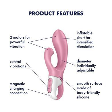 Вібратор-кролик надувний Satisfyer Air Pump Bunny 2 SO8412 фото