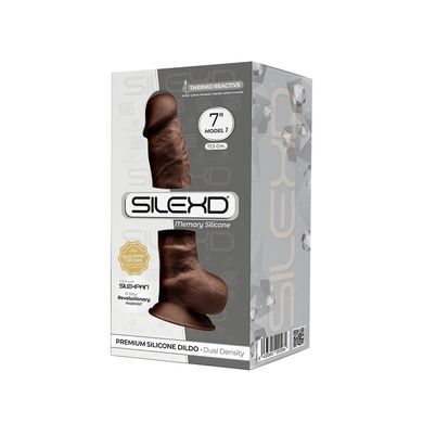 Фалоімітатор SilexD Johnny Brown (MODEL 1 size 7in), двошаровий, силікон +Silexpan, діаметр 3,8см SO5021 фото