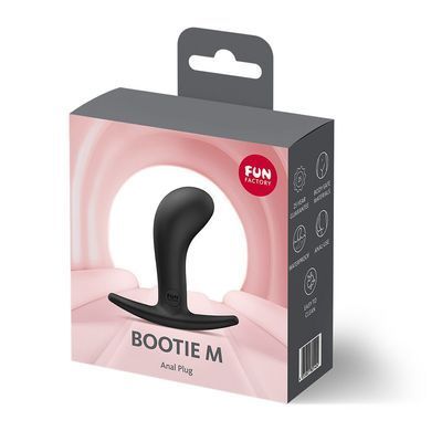 Анальна пробка Fun Factory BOOTIE M Black, діаметр 3,3 см, тонкий обмежувач SX3730 фото