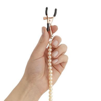 Затискачі для сосків з перлинним ланцюжком Rosy Gold - Nipple Clamps Pearls SX3898 фото
