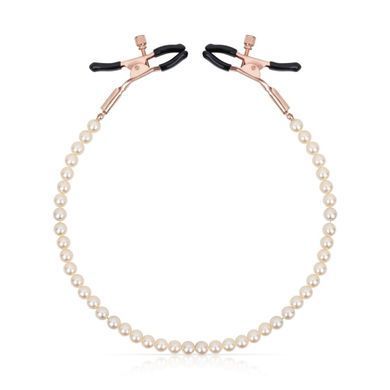 Затискачі для сосків з перлинним ланцюжком Rosy Gold - Nipple Clamps Pearls SX3898 фото