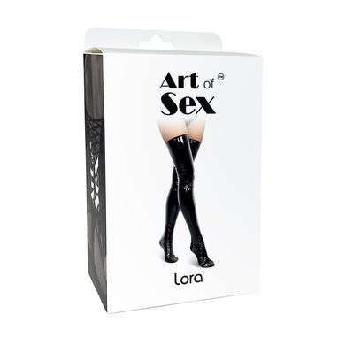 Сексуальні вінілові панчохи Art of Sex - Lora, розмір L, колір червоний SO7339 фото