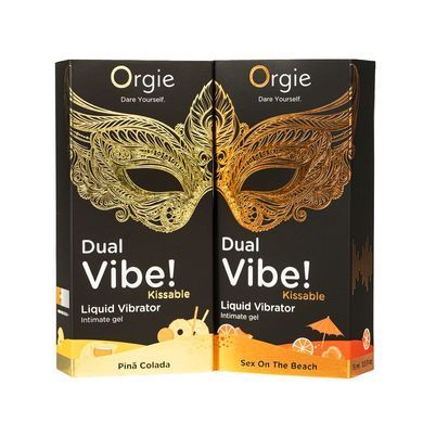 Рідкий вібратор Orgie - Dual Vibe! Pina Colada Kissable Liquid Vibrator (15 мл) SX1498 фото
