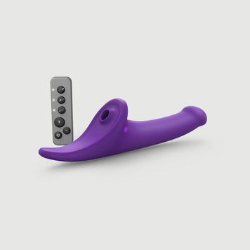 Вібронасадка для страпону з вакуумною стимуляцією Strap-On-Me Multi Orgasm Dildo S Purple SX4032 фото