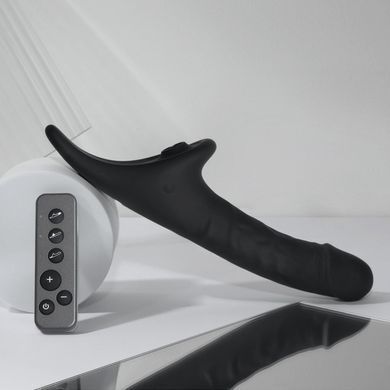 Вібронасадка для страпону з вакуумною стимуляцією Strap-On-Me Multi Orgasm Realistic Dildo L Black SX4038 фото