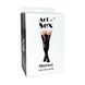 Лаковані панчохи зі шнурівкою Art of Sex - Mistress, чорні, розмір M SX3385 фото 3